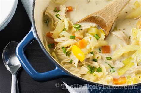 Chicken Sopas Recipe (Chicken Macaroni Soup Filipino Style) - The Unlikely Baker