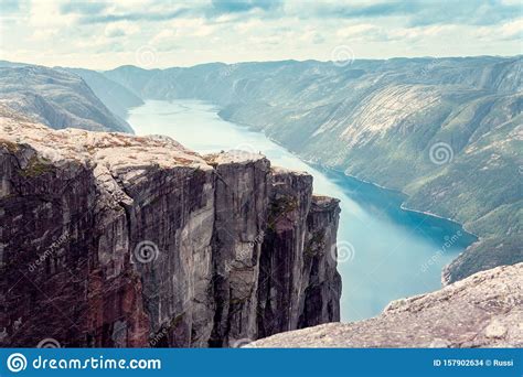 View of the Norwegian Fjord Stock Photo - Image of beautiful, northwest ...