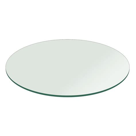 Choose from available sizes. 0.25-in. thick tempered glass construction. Polished flat edge ...
