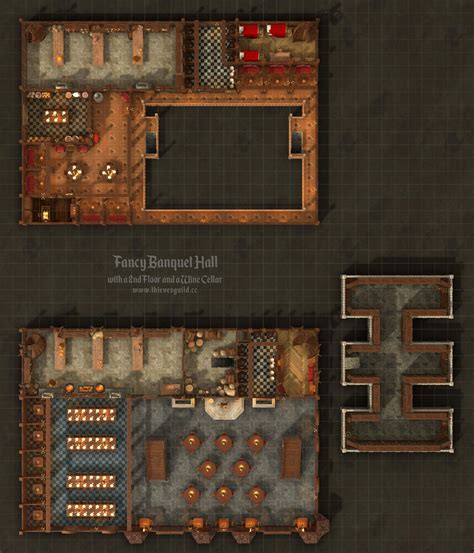 Banquet Hall, FancyFancy Restaurant and Social Club - - a D&D map | The ...