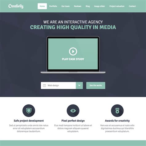 Free Minimal Creativity Responsive Website Template