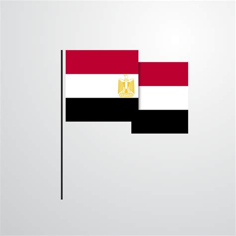 Egypt waving Flag design vector 14353755 Vector Art at Vecteezy