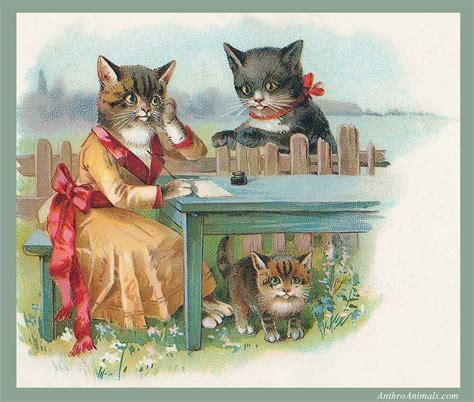 Vintage Anthropomorphic Cat Art | Cat art, Cat art print, Cat artwork