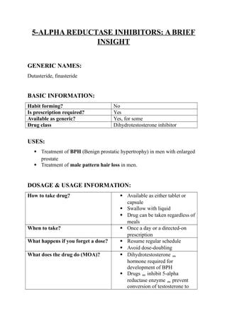 5-Alpha reductase inhibitors drug profile | PDF