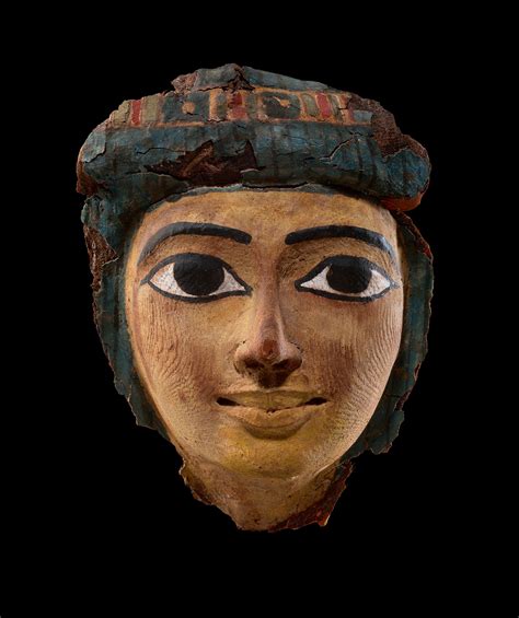 An Egyptian Polychrome Wood Mummy Mask, 21st/22nd Dynasty, 1075-716 B.C ...