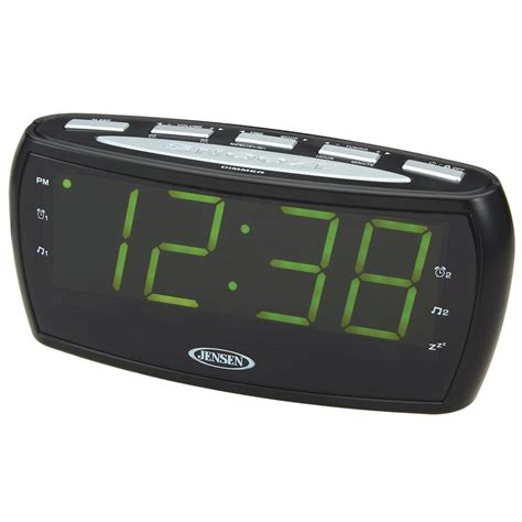 JENSEN AM/FM Alarm Clock Radio with Large Display-JCR-208 - The Home Depot