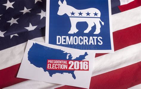 Democrat Election Vote and American Flag Editorial Stock Image - Image ...