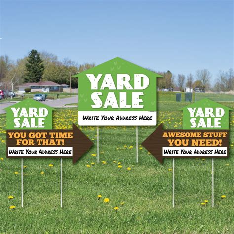 Big Dot of Happiness Yard Sale Signs - Yard Sign with Stakes - Double Sided Outdoor Lawn Sign ...