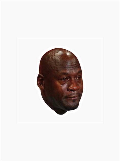 "Crying Jordan Face" Sticker for Sale by chealey26 | Redbubble