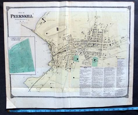 Rare Large-scale 1867 Map of Peekskill New York | Etsy | Peekskill, Map, Antique maps