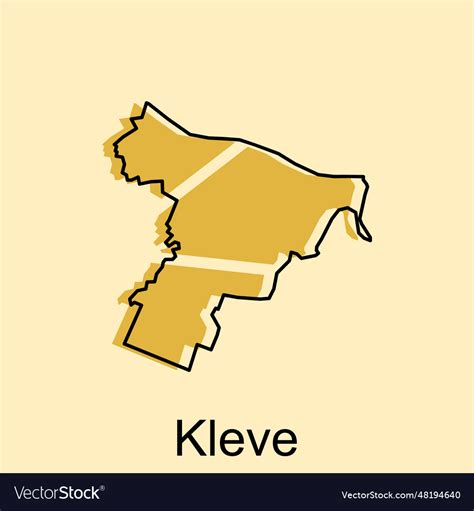 Kleve city map simplified map of germany country Vector Image