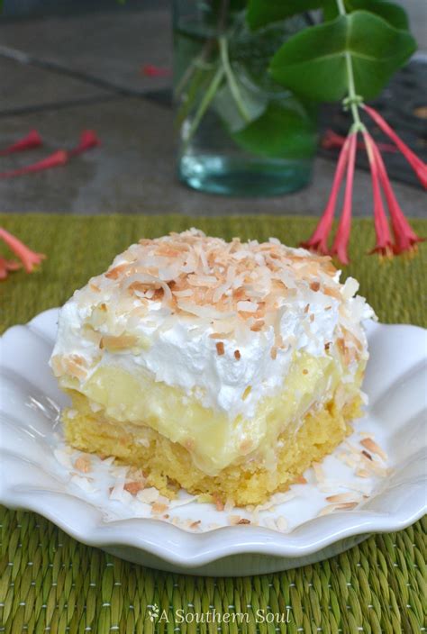 Pineapple Coconut Poke Cake - A Southern Soul