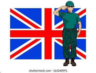 Vector Drawing Soldier Uniform Flag Property Stock Vector (Royalty Free) 161775599 | Shutterstock