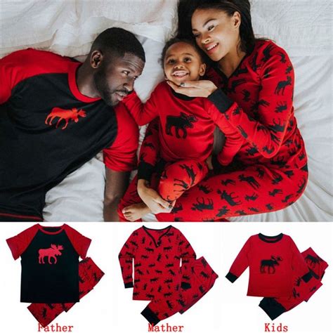 Reindeer Printed Family Matching Pajamas Set Price: 15.65 & FREE ...