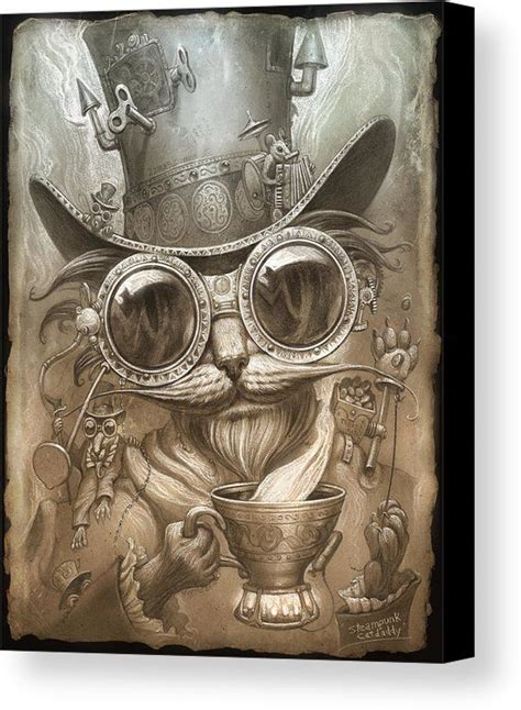 Steampunk Cat Canvas Print / Canvas Art by Jeff Haynie | Steampunk wall art, Steampunk cat, Art