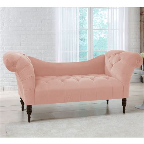 Traditional Velvet Blush Pink Tufted Lounge Chaise | Quartos luxuosos ...