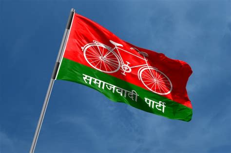 Premium Photo | Samajwadi party (sp) flag symbol waving, india