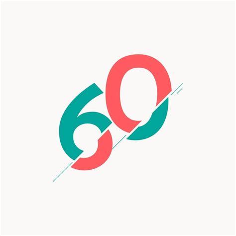 60 Years Anniversary Celebration Vector Logo Icon Template Design ...