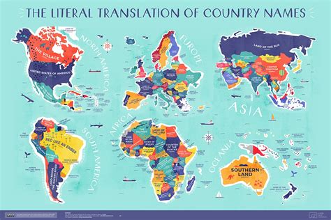 El mapa que muestra el significado de los nombres de cada país | Traveler