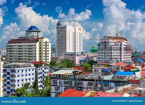 Yangon Cityscape stock photo. Image of apartments, scenic - 62143350