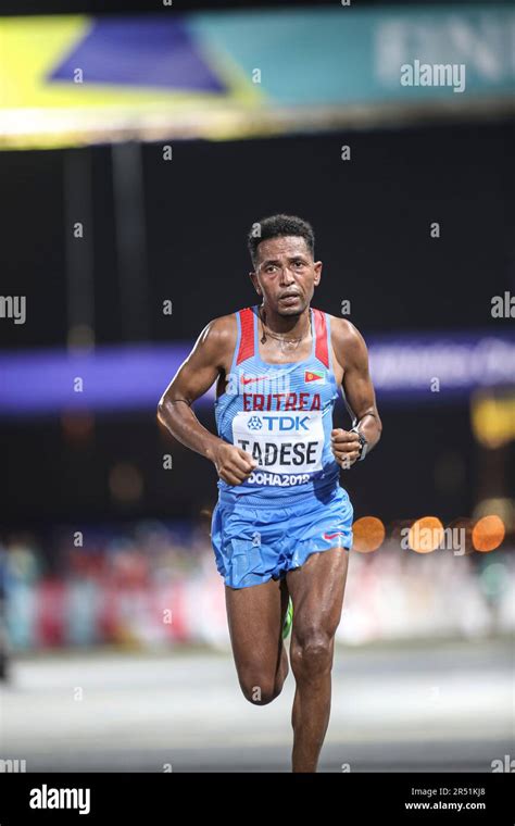 Zersenay Tadese participating in the Doha 2019 World Athletics Championships Marathon Stock ...