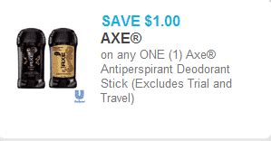 New Printable Coupons for Axe Deodorant or Body Spray! | Grocery Shop For FREE at The Mart!!