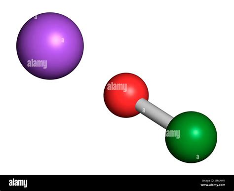 Sodium hypochlorite (NaOCl) molecule. Aqueous solution is known as ...