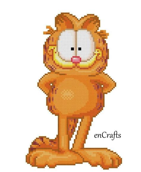 Garfield Pixel Art Pattern | Pixel art, Pixel art pattern, Pattern art