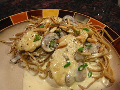 Spirals & Spatulas: Dijon Chicken Linguine with Mushrooms and Almonds