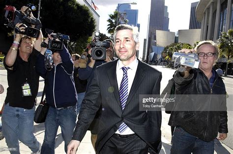 Attorney Adam Streisand leaves leaves Superior Court at the Stanley... News Photo - Getty Images