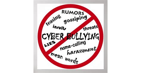 Stop Cyber Bullying Poster | Zazzle