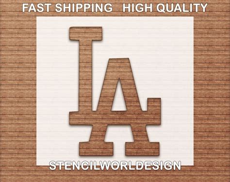 LA Dodger's Stencil - Etsy