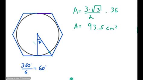 SOLVED: A circle is inscribed in one regular hexagon and circumscribed about another. If the ...