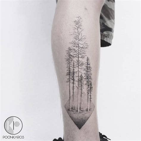 44 Fine Line Black and Grey Tattoos by Poonkaros | Page 4 of 4 | TattooAdore | Tree tattoo ...