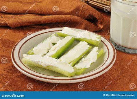 Celery And Cream Cheese Stock Photo - Image: 33441960