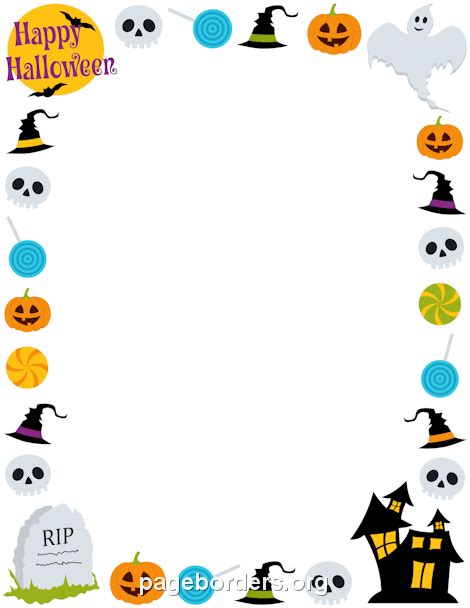 Happy Halloween Border: Clip Art, Page Border, and Vector Graphics