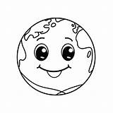 Cute Earth Coloring Pages Planet Outline Sketch Drawing Vector  sketch template