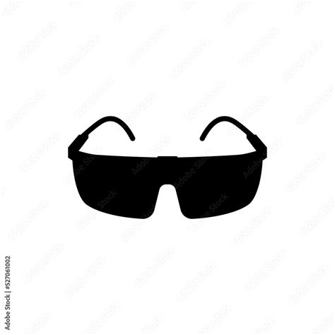 Safety glasses vector silhouette black color isolated.Glasses vector Stock Vector | Adobe Stock