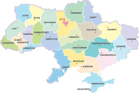 Ukraine Map Regions