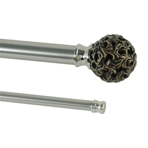 72"-144" ADJUSTABLE BRUSHED NICKEL DOUBLE WITH 1 INCH DIA. CURTAIN ROD - Walmart.com - Walmart.com