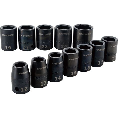 12 pc 1/2-in Metric Impact Socket Set | CRAFTSMAN