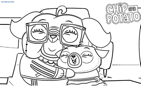 Chip and Potato Coloring Pages - Printbale coloring pages