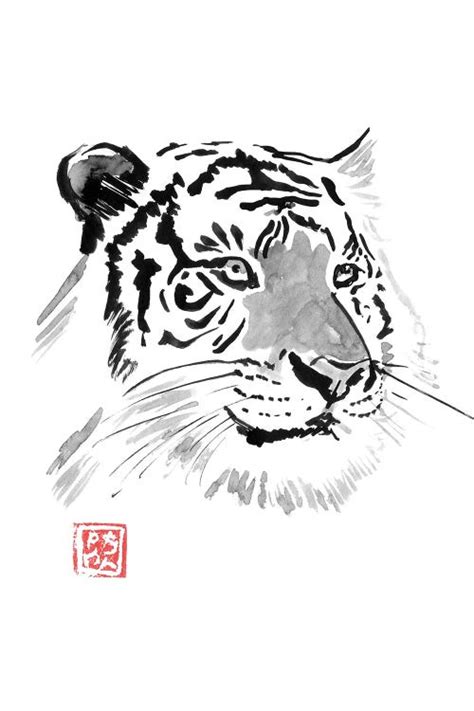 White Tiger Canvas Artwork by Péchane | iCanvas