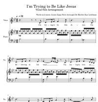 Sheet Music: I am Trying to be Like Jesus