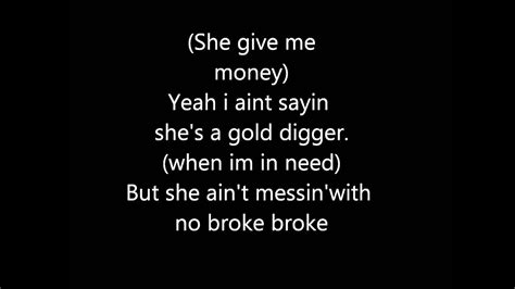 Glee - Gold Digger Lyrics Video! - YouTube