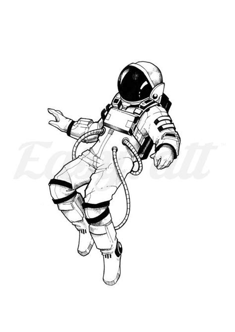 Astronaut | Astronaut tattoo, Astronaut art illustration, Astronaut drawing