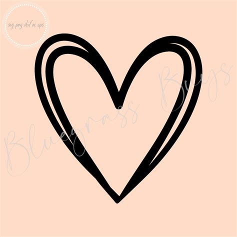 Double Heart SVG Heart Outline Cut File Heart Clipart Heart Shape SVG Digital Download Cricut ...