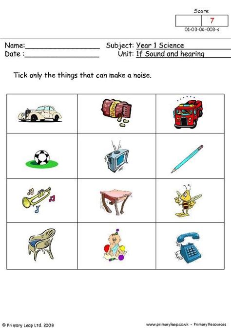 Things that can make noise | PrimaryLeap.co.uk | Math worksheet ...