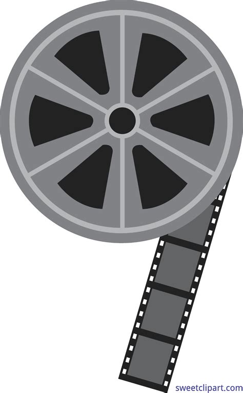a film reel with a movie strip attached to it
