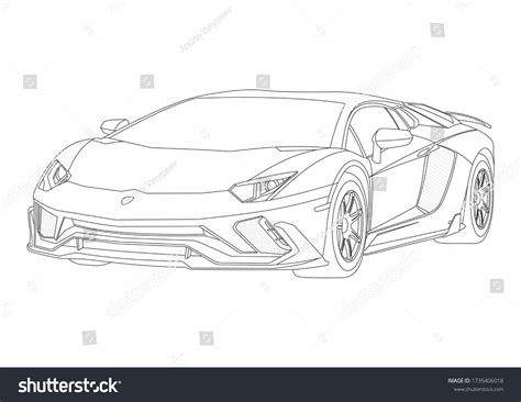 dessin en plan d'une super voiture. : image vectorielle de stock (libre ...